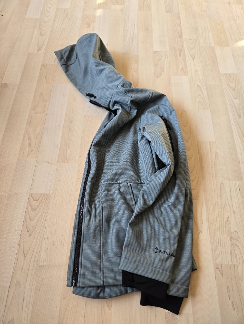 Free Country Softshell Fur Lined Jacket With Thumbholes Size Medium